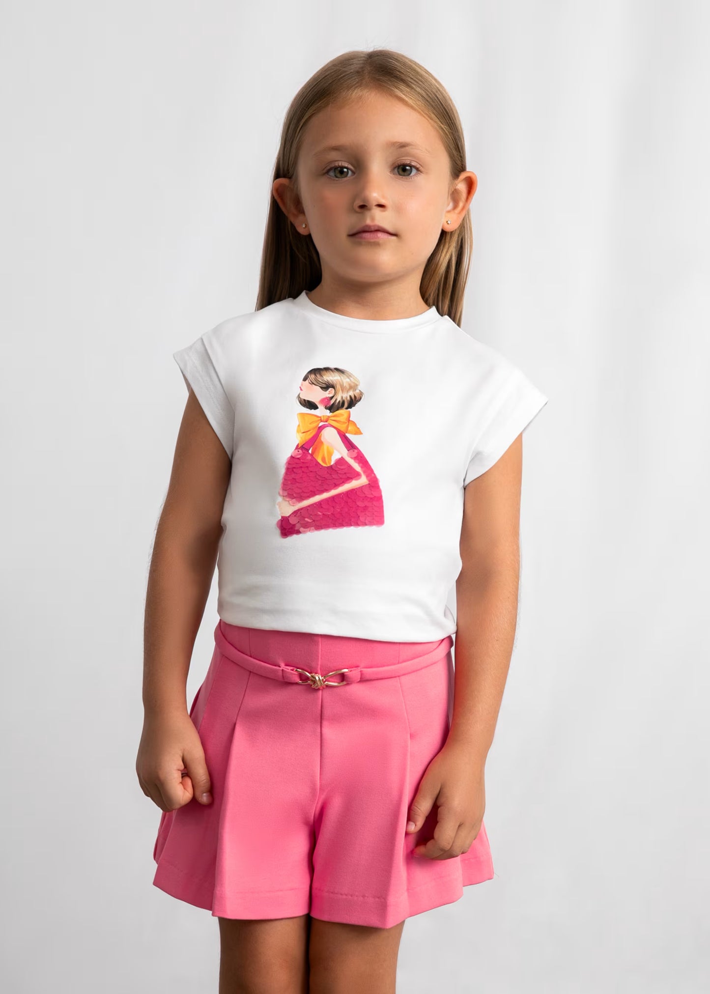 Pantalón corto punto roma niña