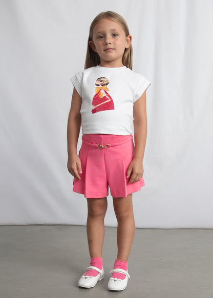 Pantalón corto punto roma niña