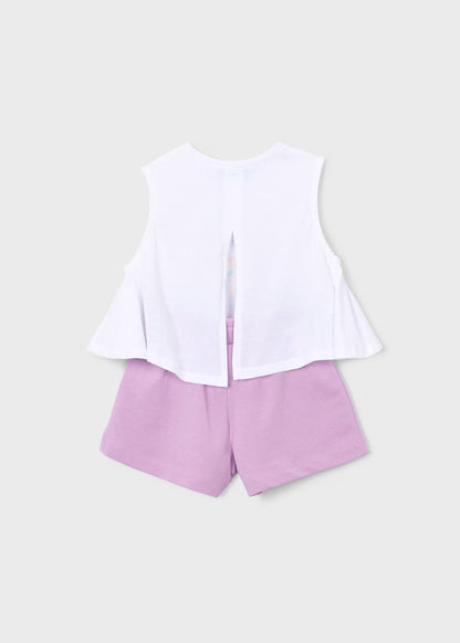 Conjunto pantalón corto y camiseta niña
