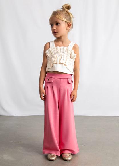 Pantalón largo punto roma niña