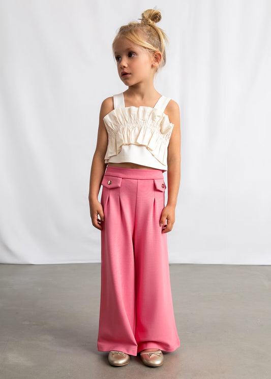 Pantalón largo punto roma niña