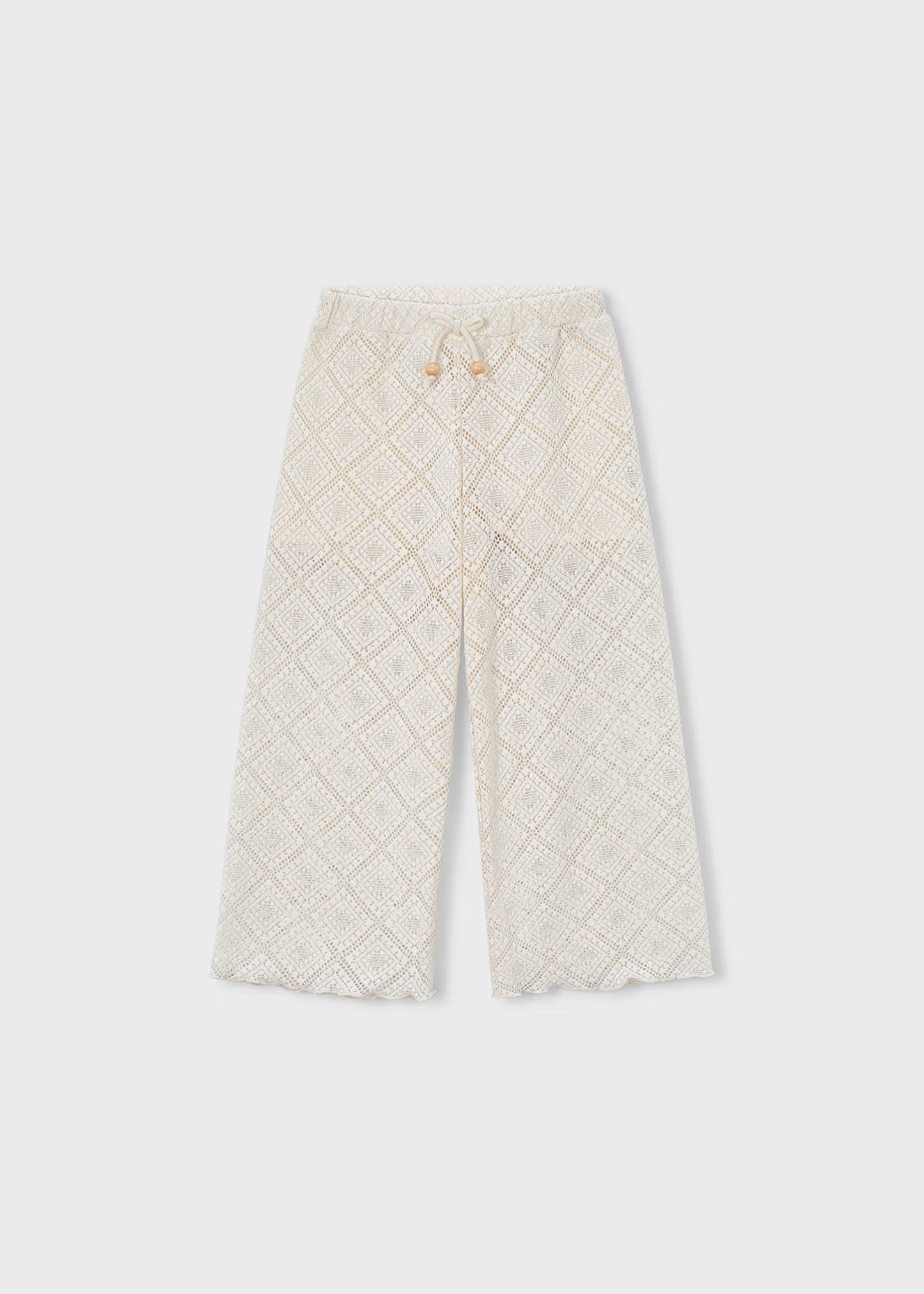 Pantalón largo crochet niña