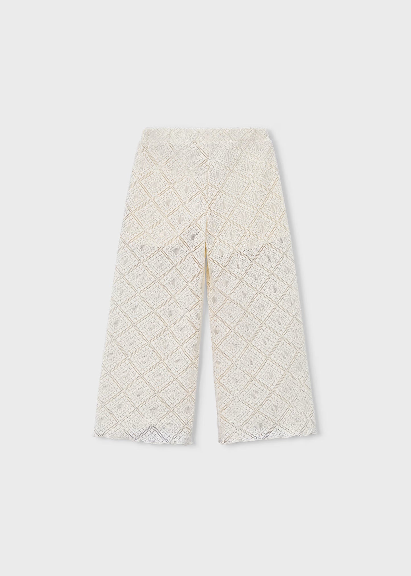 Pantalón largo crochet niña
