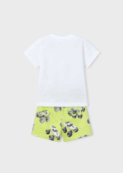 Conjunto bermuda y camiseta estampada niño