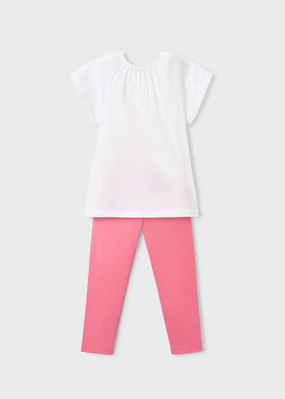 Conjunto legging y camiseta flor niña
