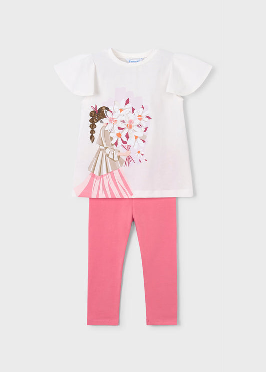 Conjunto legging y camiseta muñeca niña