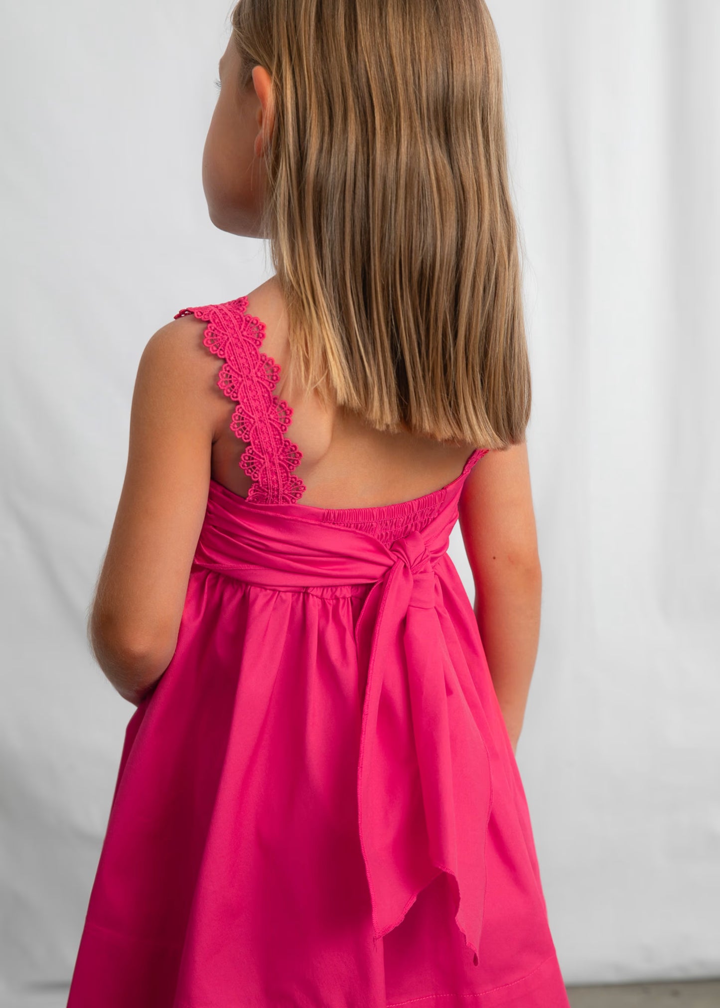 Vestido ceremonia satén niña