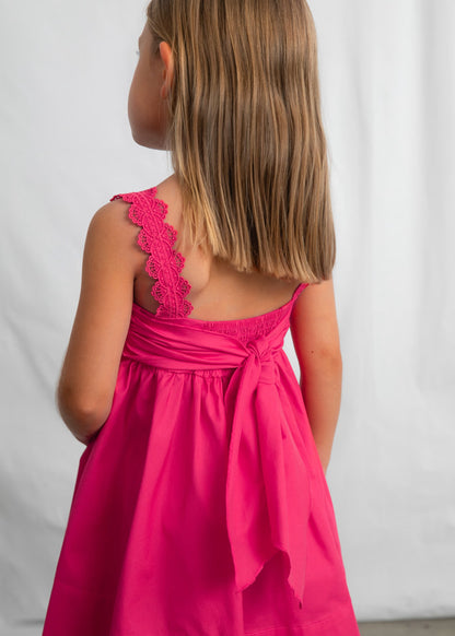 Vestido ceremonia satén niña