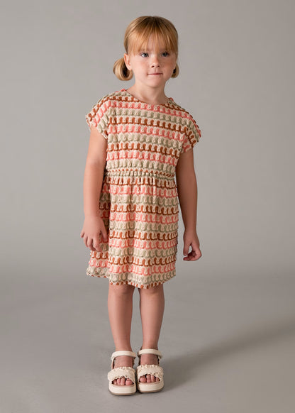 Vestido crochet multicolor niña