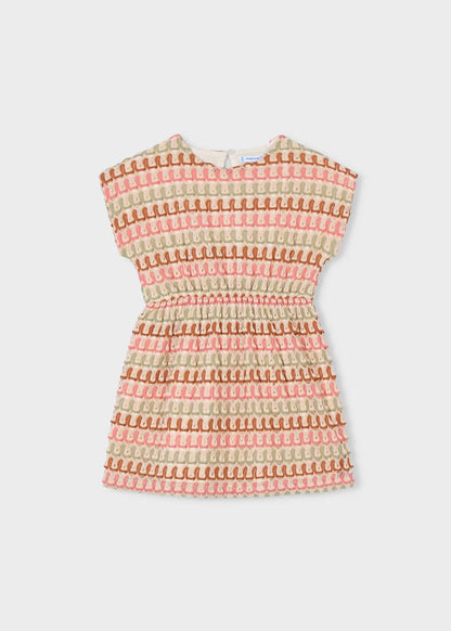 Vestido crochet multicolor niña
