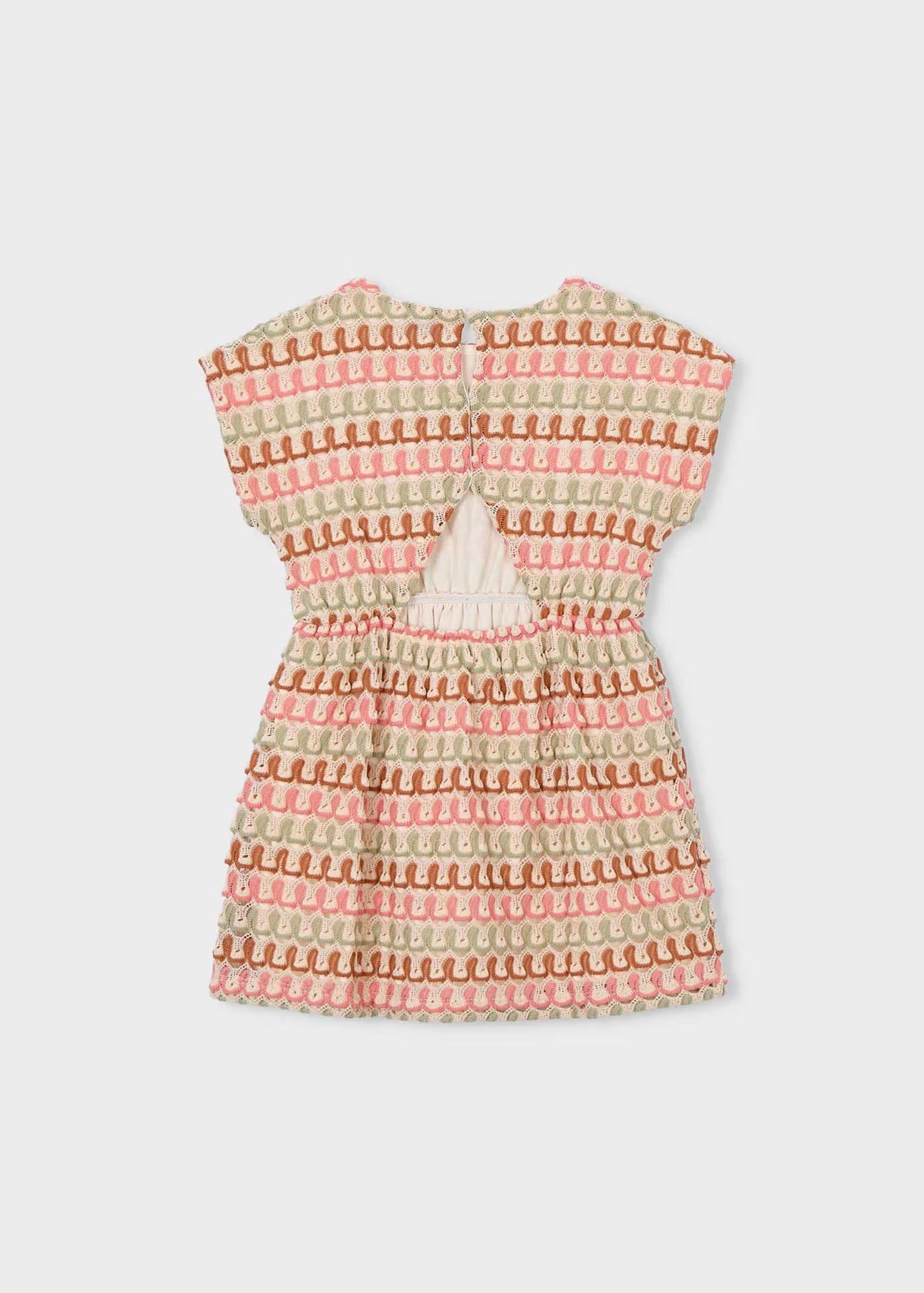 Vestido crochet multicolor niña