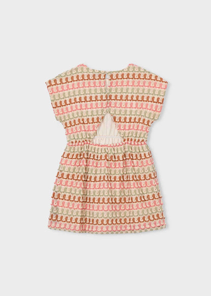 Vestido crochet multicolor niña