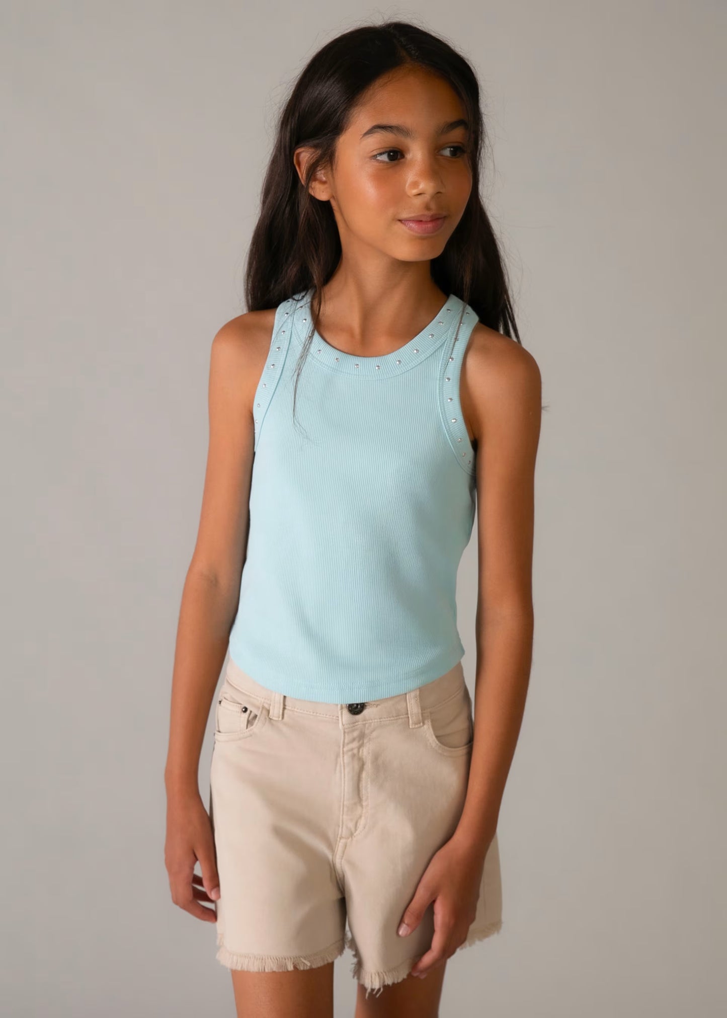 Camiseta tirantes canalé chica