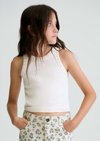 Camiseta tirantes canalé chica