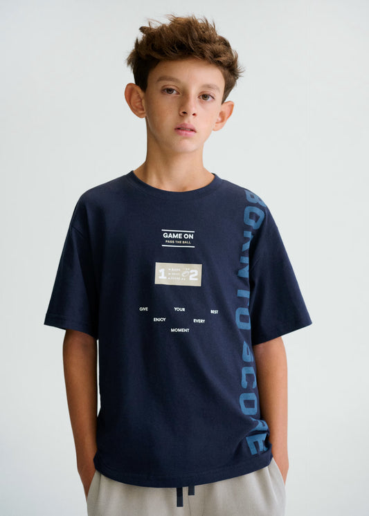 Camiseta letras fútbol chico