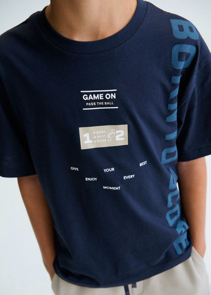 Camiseta letras fútbol chico