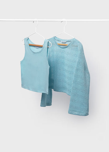 Camiseta con top chica