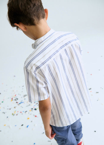 Camisa cuello mao chico