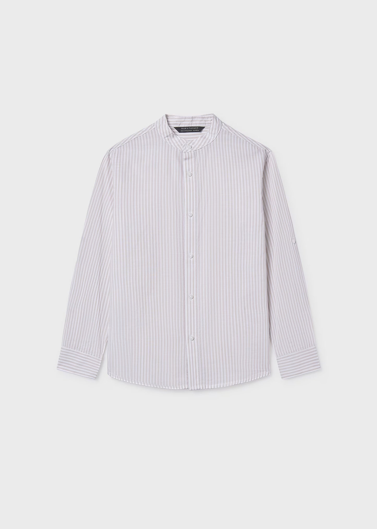 Camisa manga larga cuello mao chico