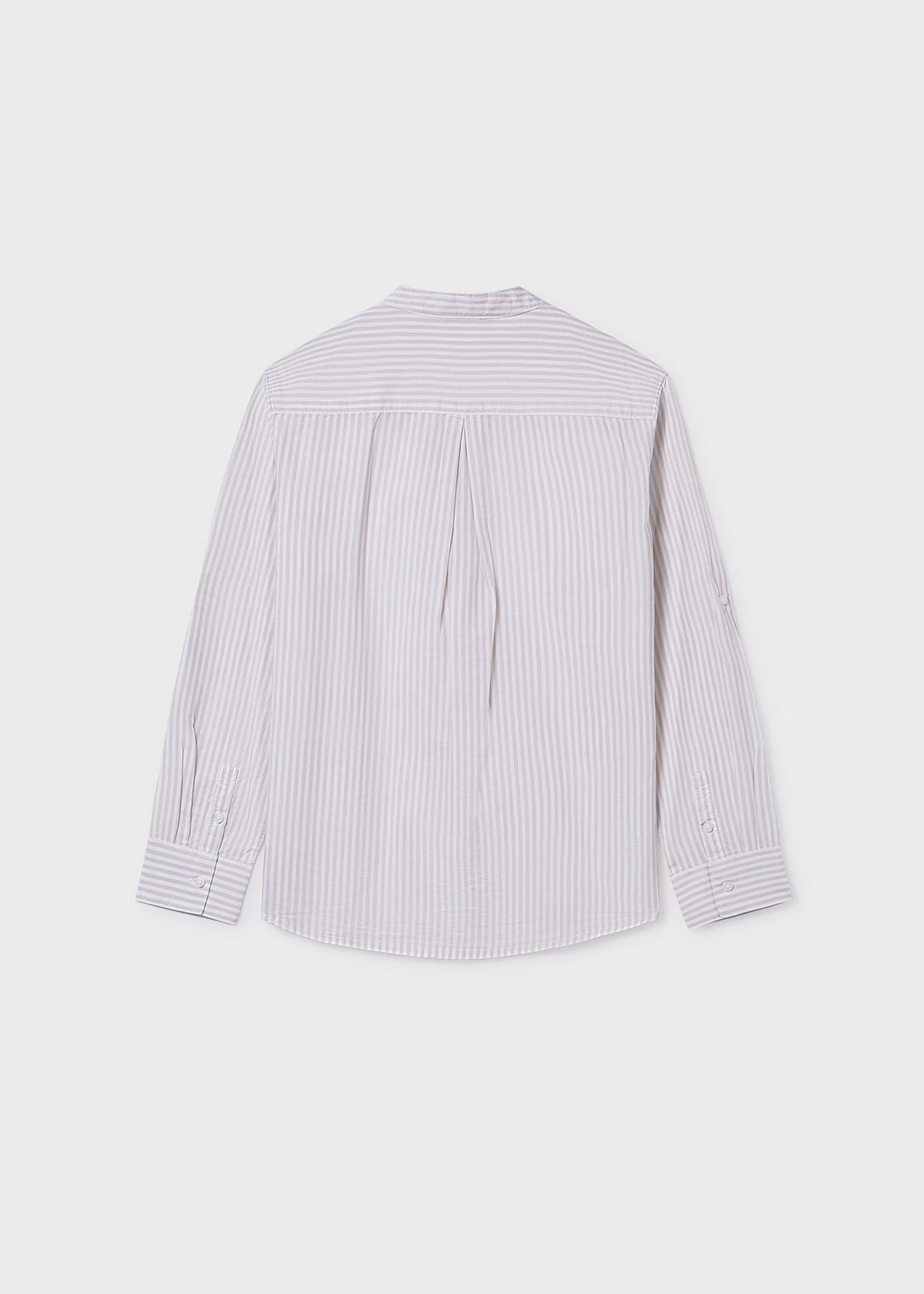 Camisa manga larga cuello mao chico