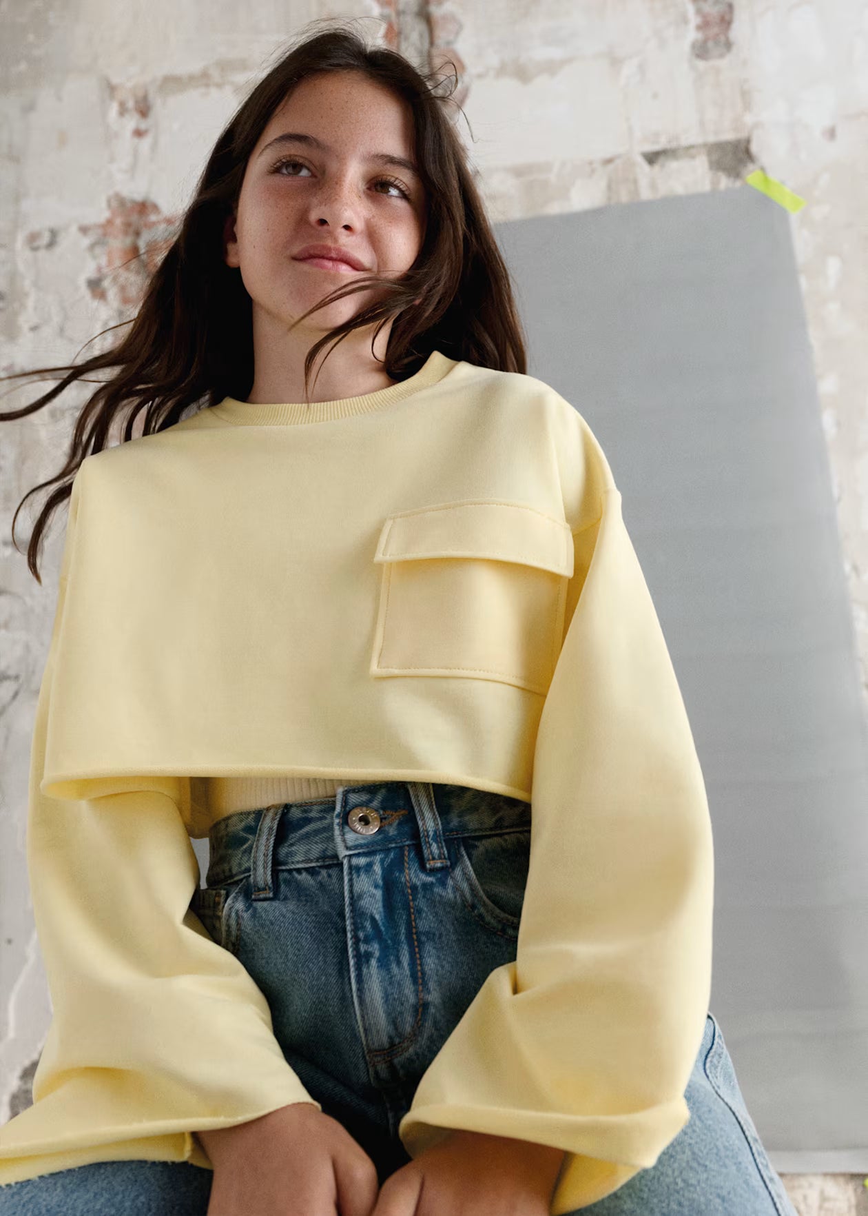 Sudadera y top chica