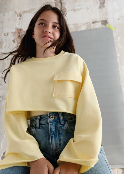 Sudadera y top chica