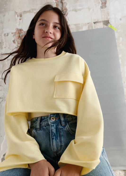 Sudadera y top chica