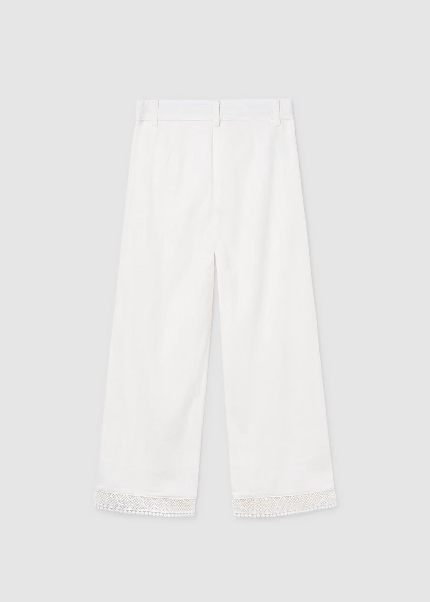 Pantalón largo cinta bordada chica