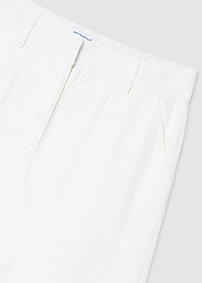 Pantalón largo cinta bordada chica