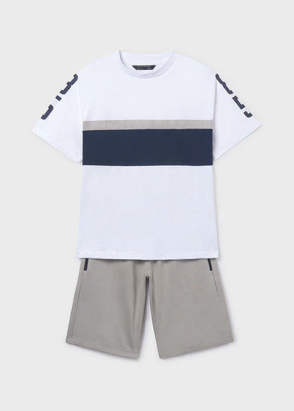 Conjunto bermuda y camiseta bloque chico