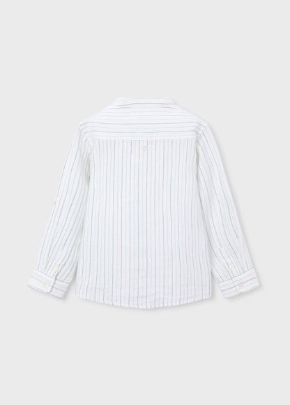 Camisa con cuello mao rayas niño