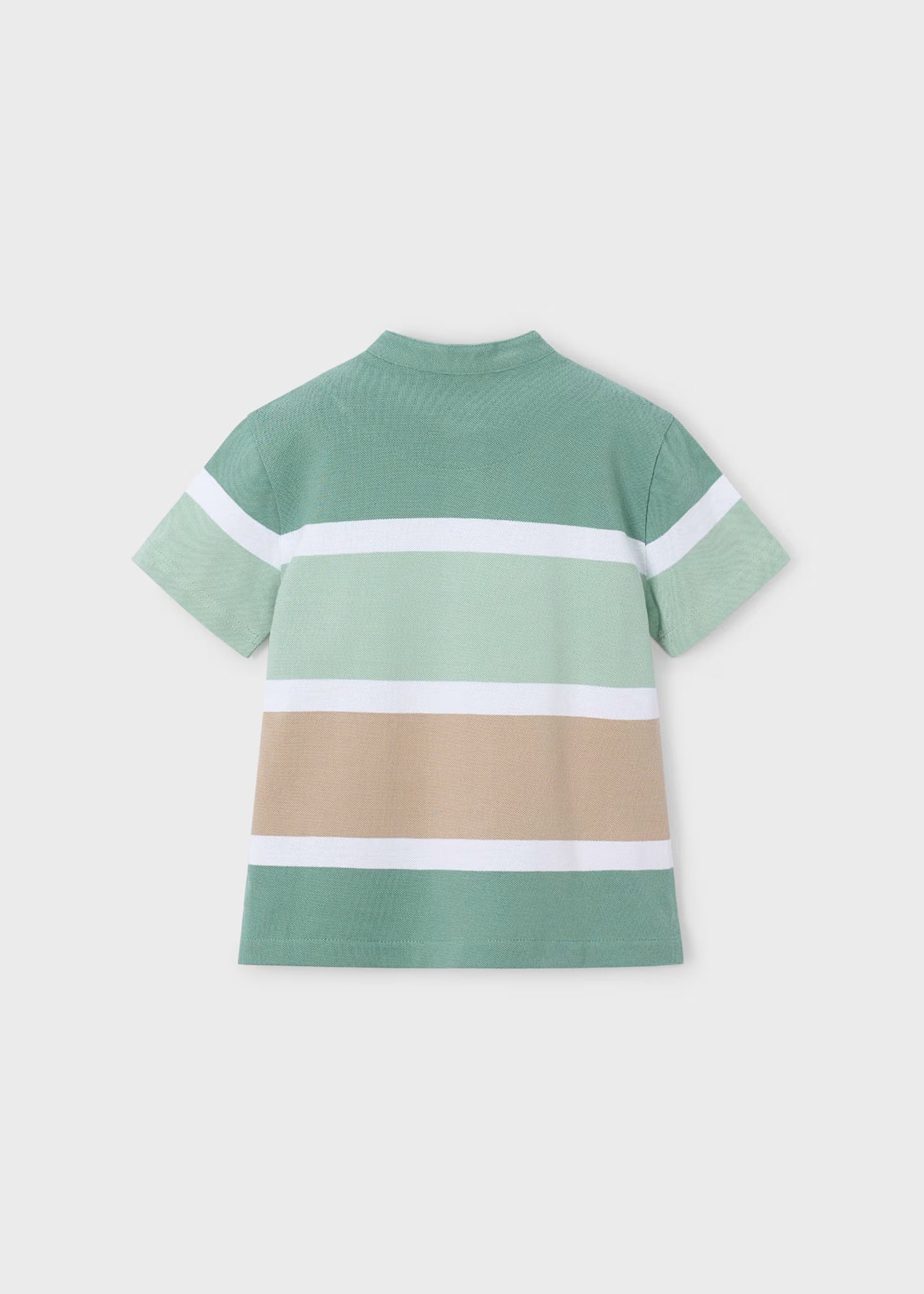 Polo con cuello mao rayas niño