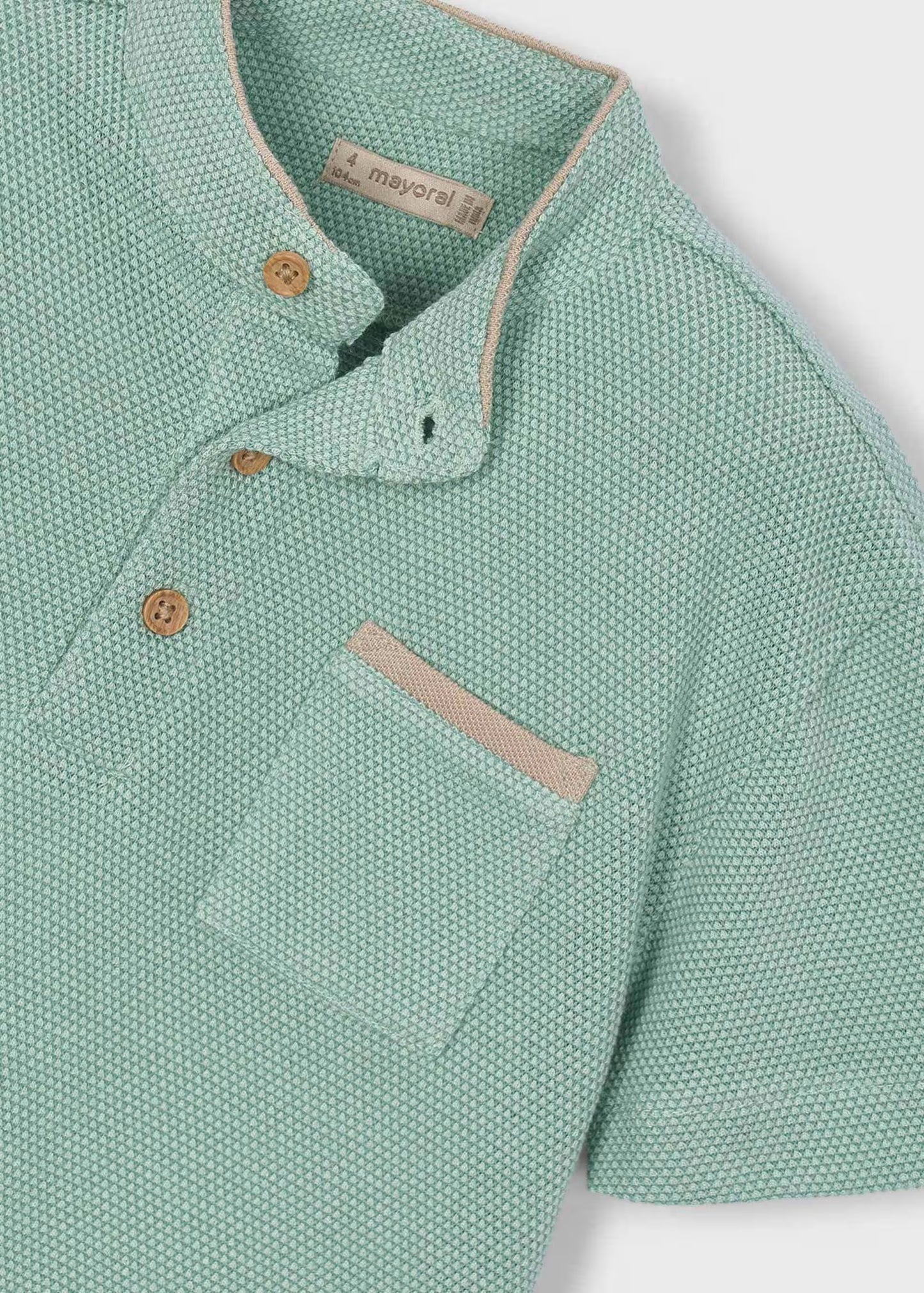 Polo con cuello mao niño