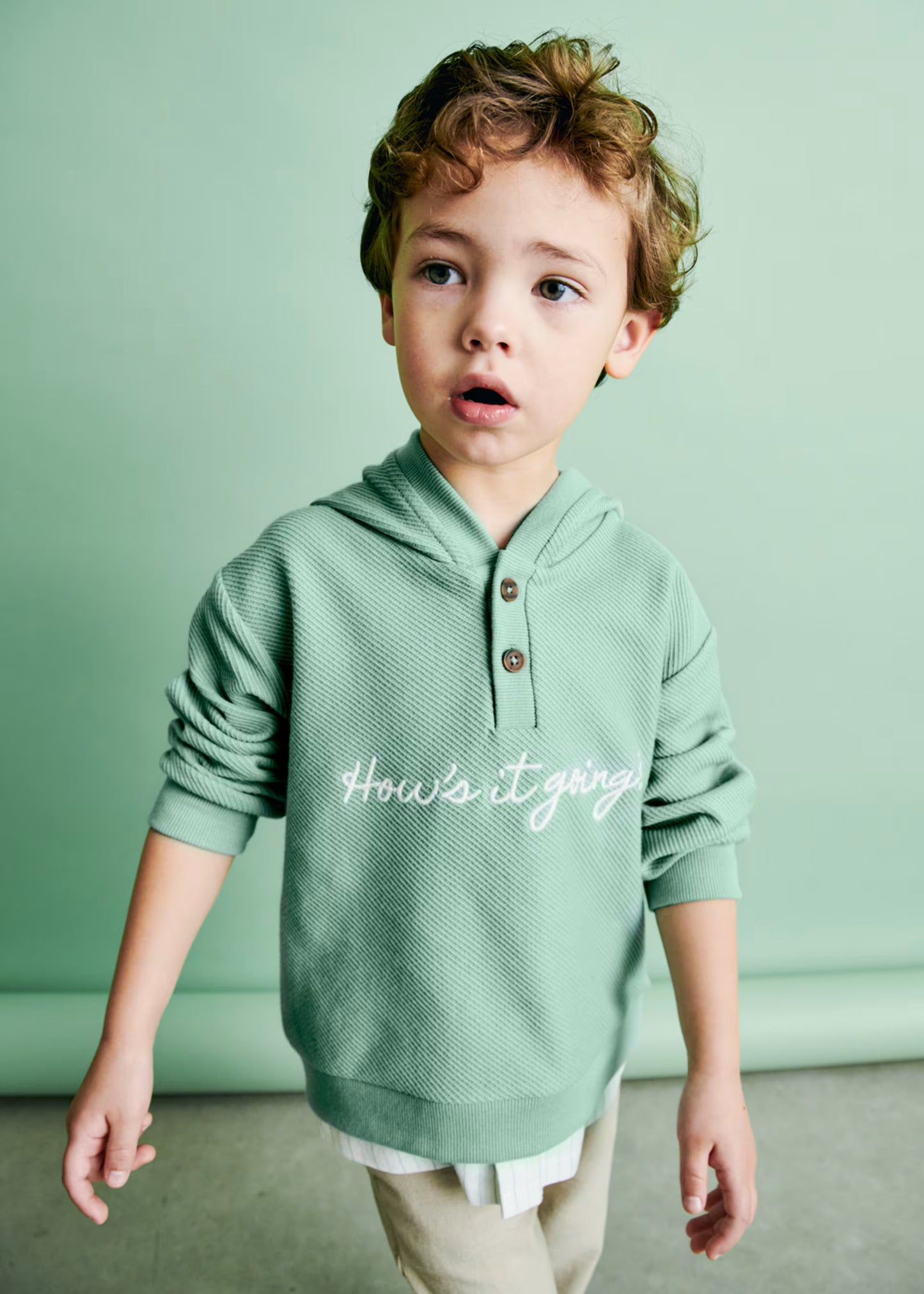 Sudadera texto bordado niño