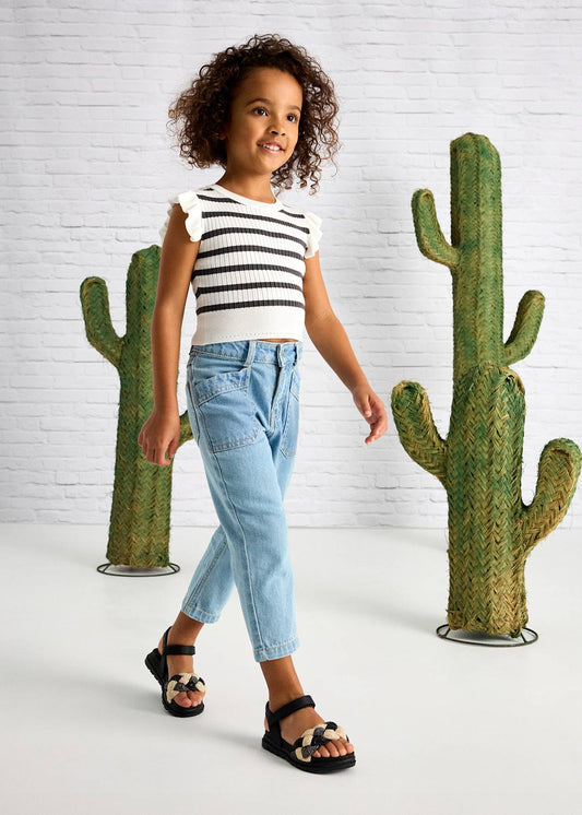 Pantalón vaquero holgado niña