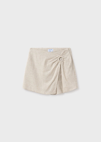 Falda pantalón con lino chica