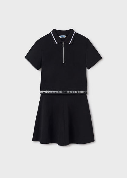 Conjunto falda y polo chica