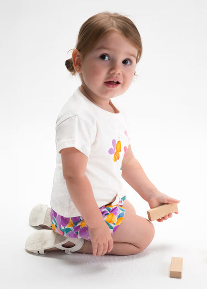 Conjunto de 3 piezas para bebé con pantalón corto