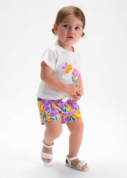 Conjunto de 3 piezas para bebé con pantalón corto