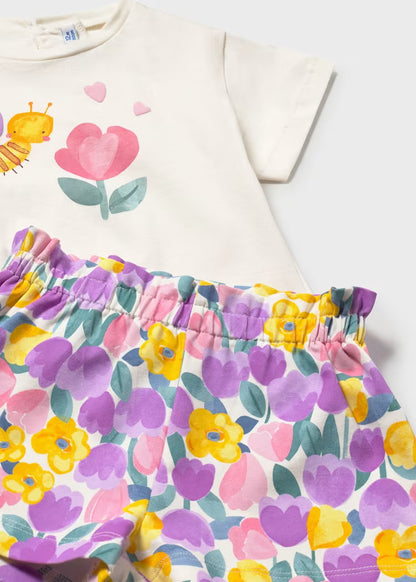 Conjunto de 3 piezas para bebé con pantalón corto