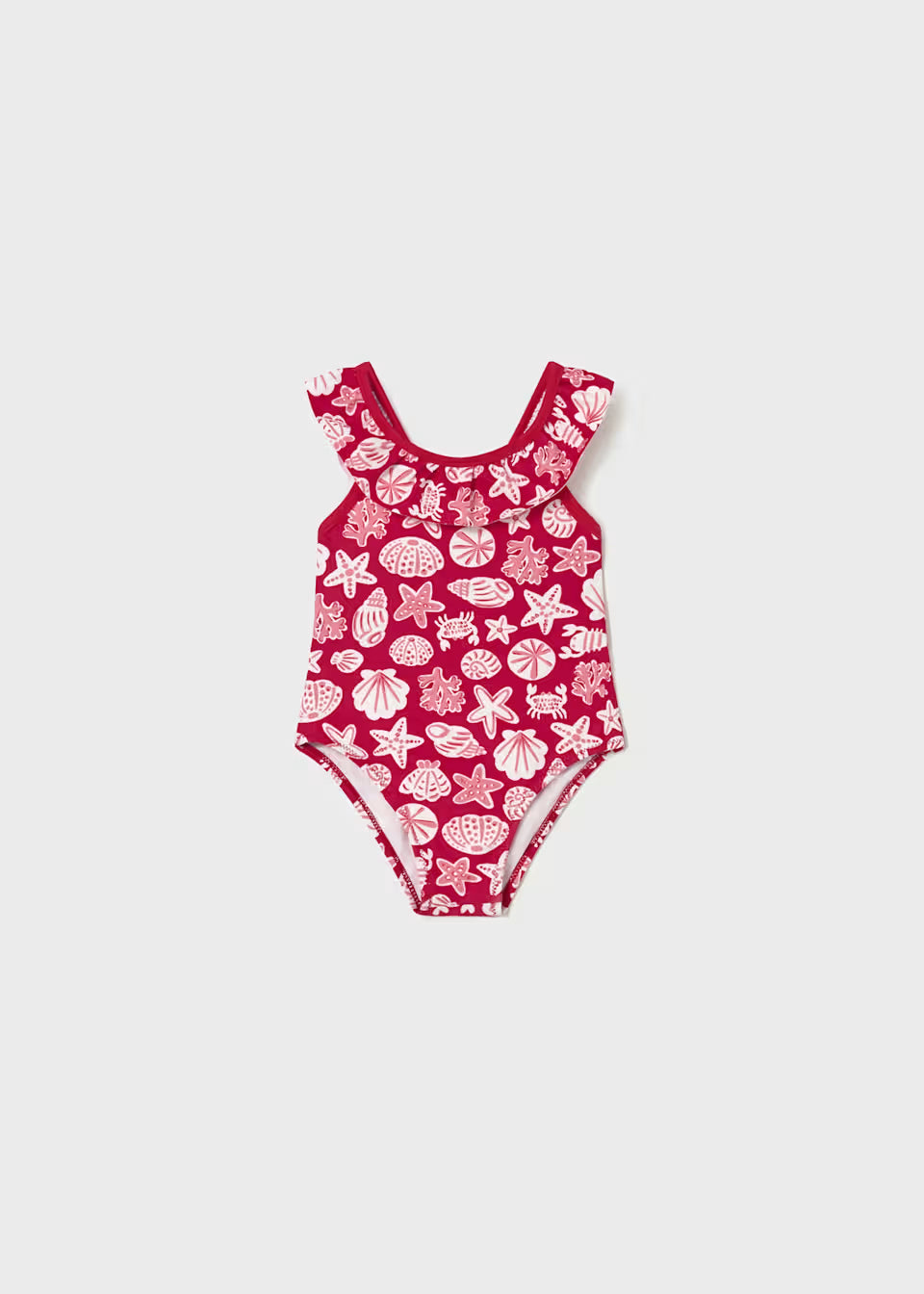 Bañador estampado volante bebé