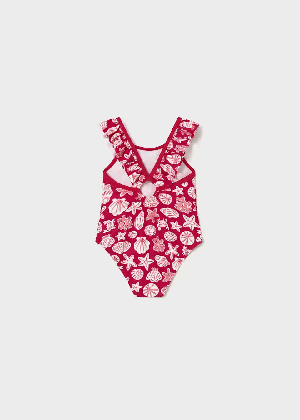 Bañador estampado volante bebé