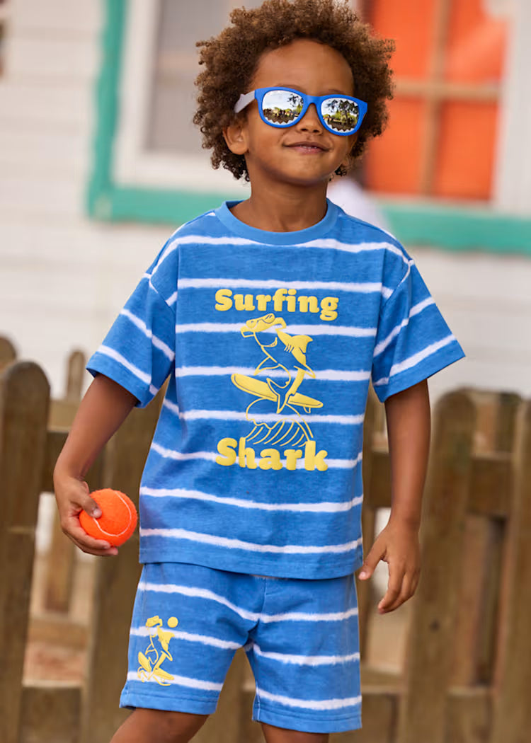 Bermuda estampada de rayas niño