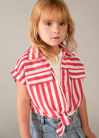 Blusa estampada con top niña