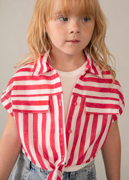 Blusa estampada con top niña