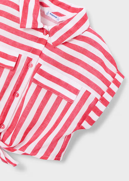 Blusa estampada con top niña