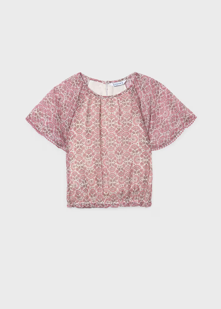 Blusa gasa estampada chica