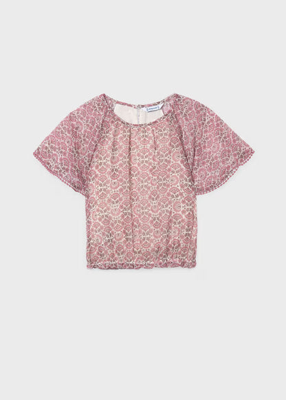 Blusa gasa estampada chica