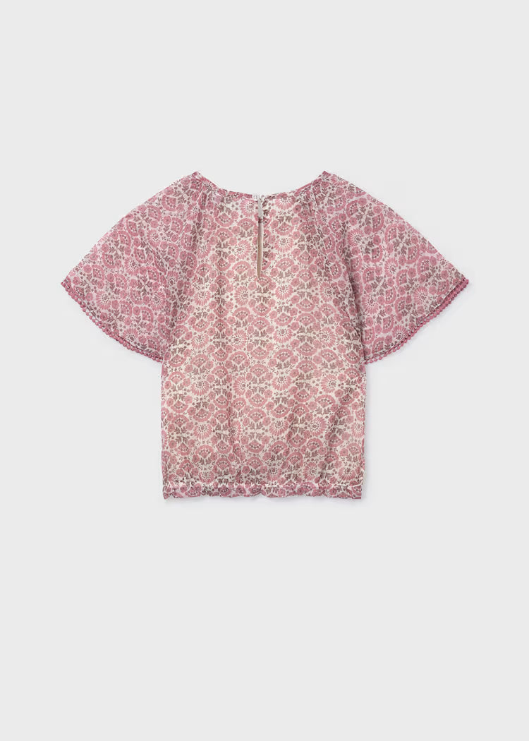 Blusa gasa estampada chica