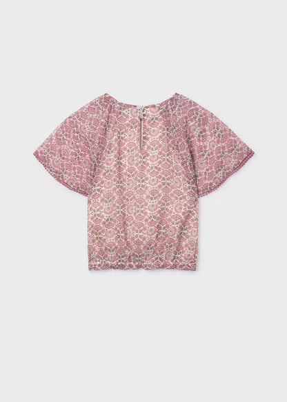 Blusa gasa estampada chica